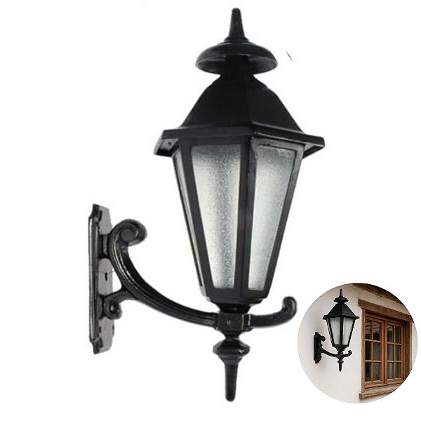 Luminária de Parede com Braço Verona Área Externa Interna