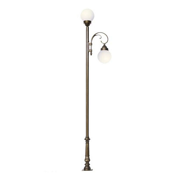 Poste Luminária Colonial Dublim para Jardim Alumínio 02 Globos