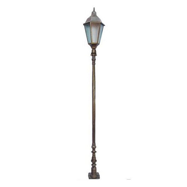 Luminária Poste Verona 01 Luz para Jardim Área Externa