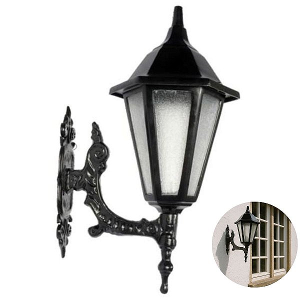 Luminária com Braço Modelo Verona Externa e Interna