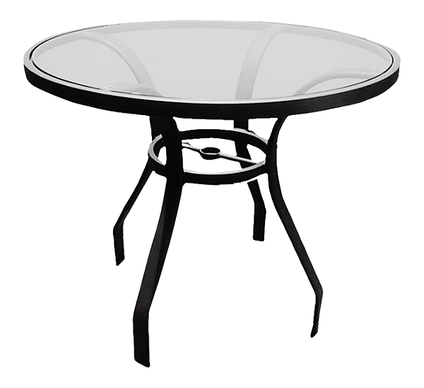 Mesa 80cm Tampo de Vidro Área Externa e Interna
