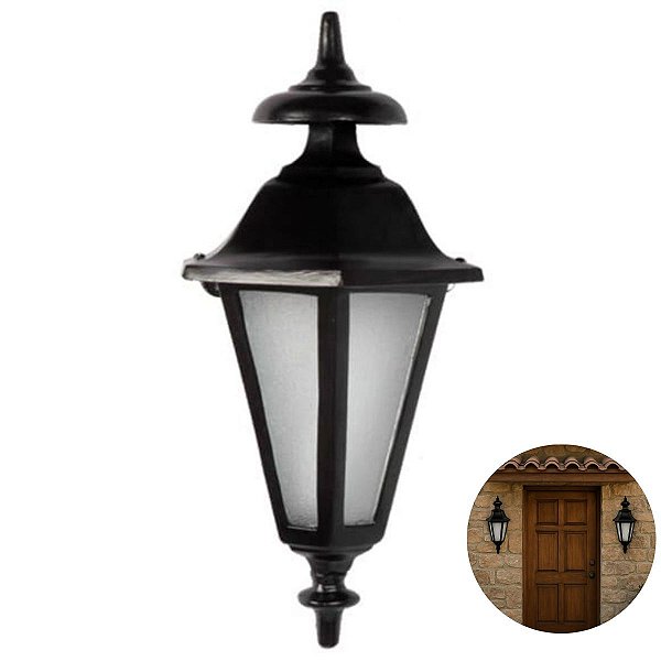Luminária Externa De Parede Meia Cara Romana Menor