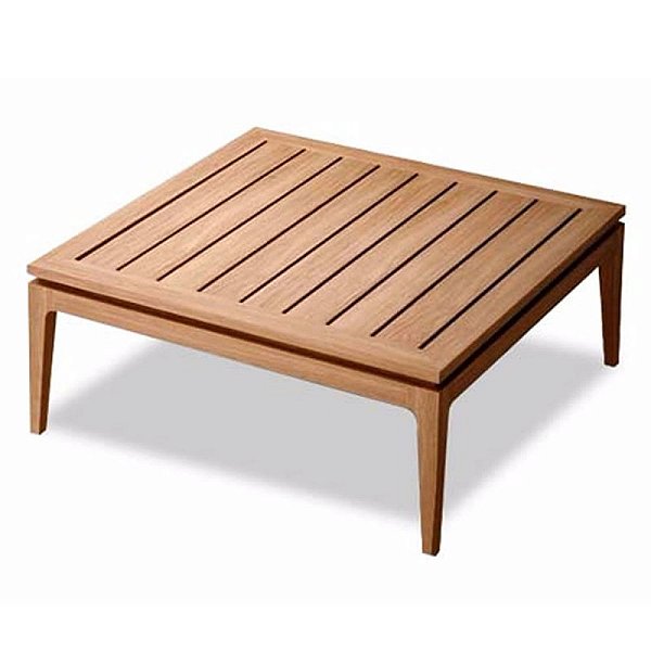 Mesa de Centro Madeira Para Sala Tampo Ripado Recepção