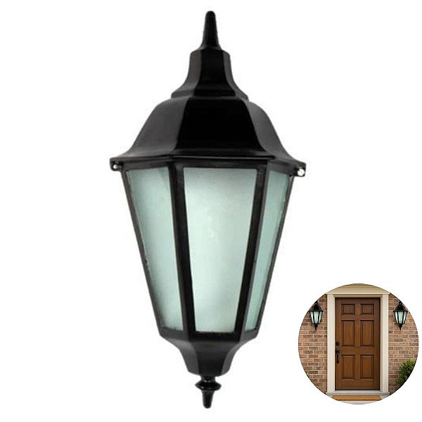 Luminária Parede Iluminação Externa Meia Cara Italiana