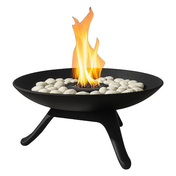Lenheiro Lareira Ferro Fundido 60cm + Fogareiro Externa Lenha Interna Álcool
