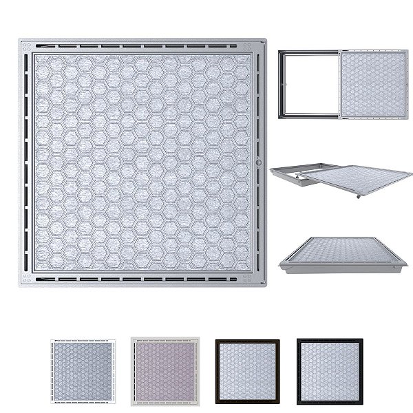 Tampa Casa de Máquina Alumínio Gaveta 120x120cm Para Piscina