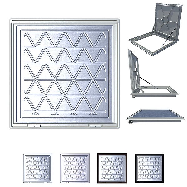 Tampa Casa De Maquina Rebaixada Em Aluminio 90x90cm