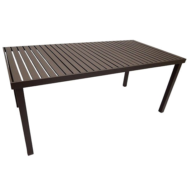 Mesa para Jardim e Piscina em Alumínio Ripado 2,40x1,00m