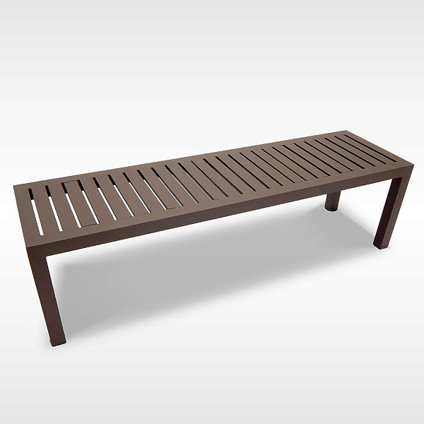 Banco Torino Ripado em Alumínio para Jardim, Varanda e Área Externa