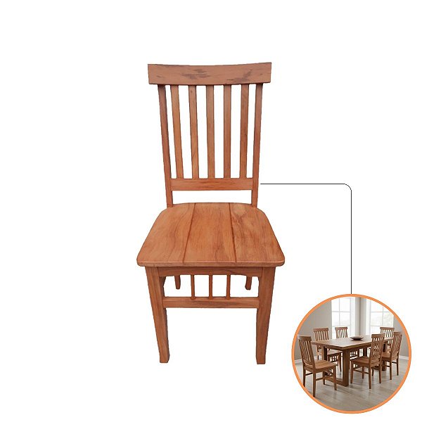 Cadeira Mineira Madeira Maciça Rústica Peroba Rosa Legítima Cozinha