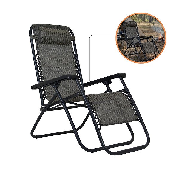 Cadeira Relax De Pesca Descanso Reclinável 21 Posições Camping E Varanda 120kg