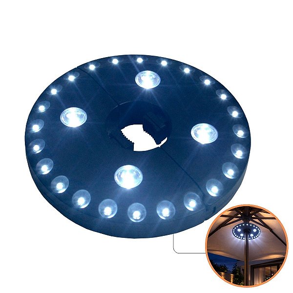 Luz De LED Para Guarda-Sol E Ombrelone Haste Central Universal
