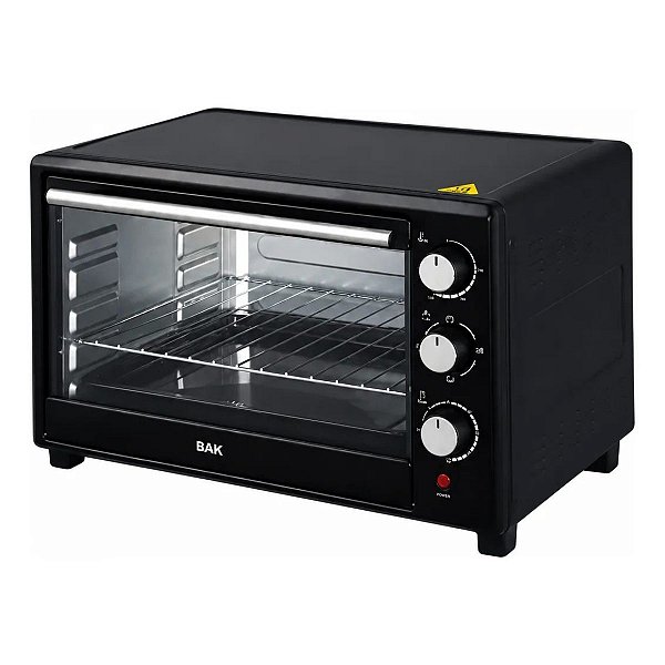 Forno Elétrico BAK 35L 1600W de Bancada com Vidro Duplo e Timer