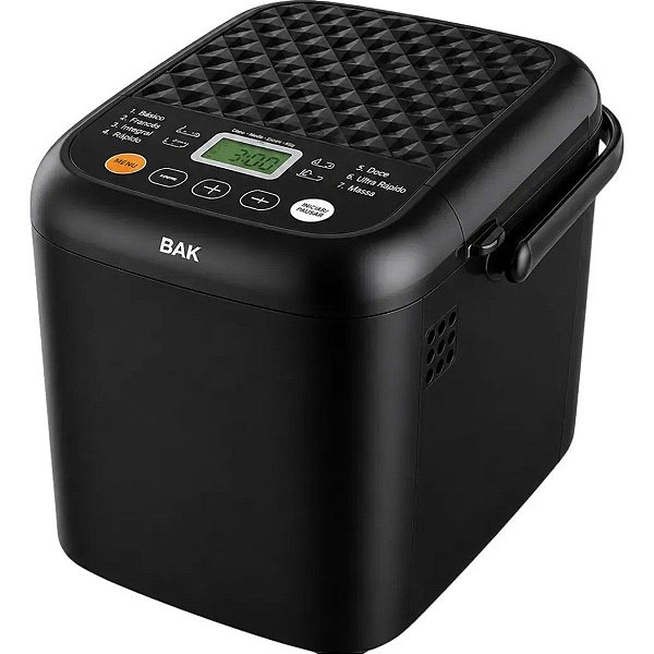 Panificadora Elétrica Digital BAK 600g 500W 7 Programas com Timer 127V/220V