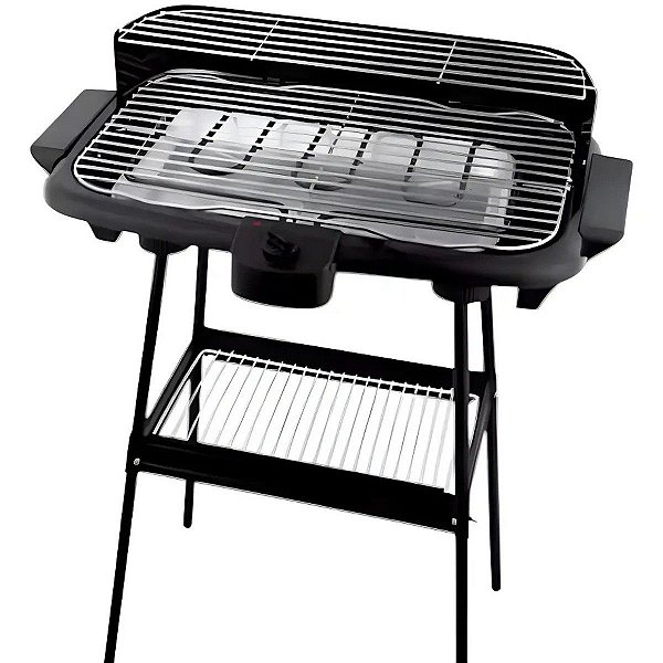Churrasqueira Elétrica BAK Gourmet 2 em 1 com Pedestal e Mesa 127V/220V