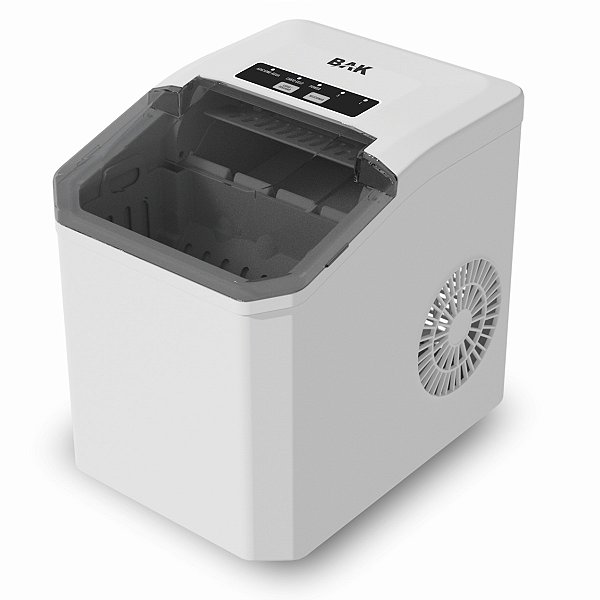 Máquina de Gelo Elétrica BAK 1,3L Automática de Bancada 127V/220V