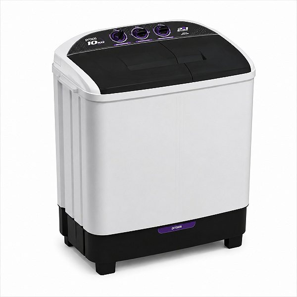 Lavadora Semiautomática Praxis Twin Tub 2 em 1 6kg + Centrífuga 4kg