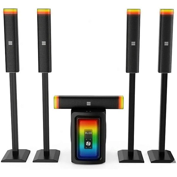 Home Theater Microsystem Sombox DDM03 Bluetooth com USB e Entrada Auxiliar