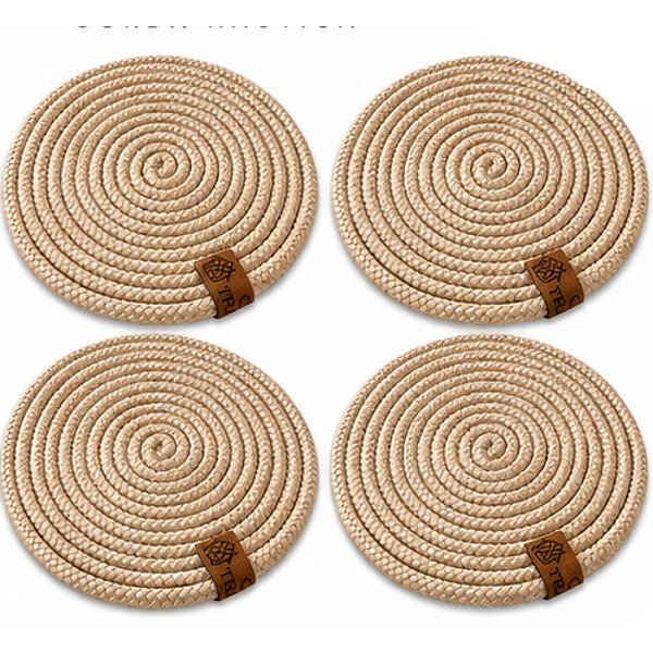Porta Copos Essenza Artesanal Em Corda Náutica Artesanal - Kit com 4