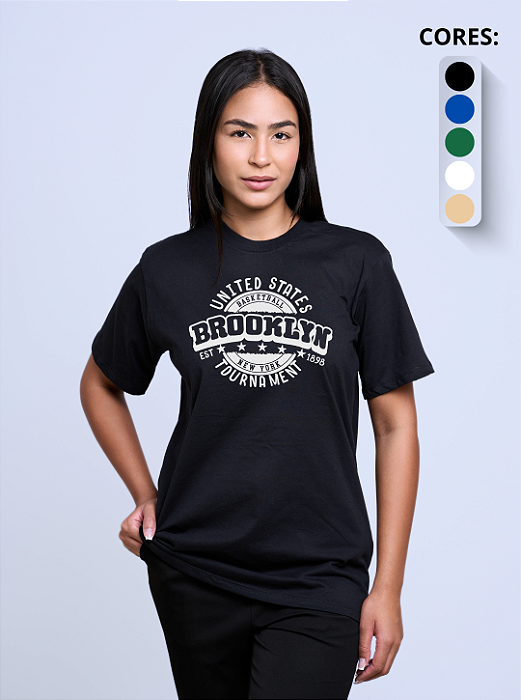 T-shirt Oversized Feminina "Brooklyn - United States"