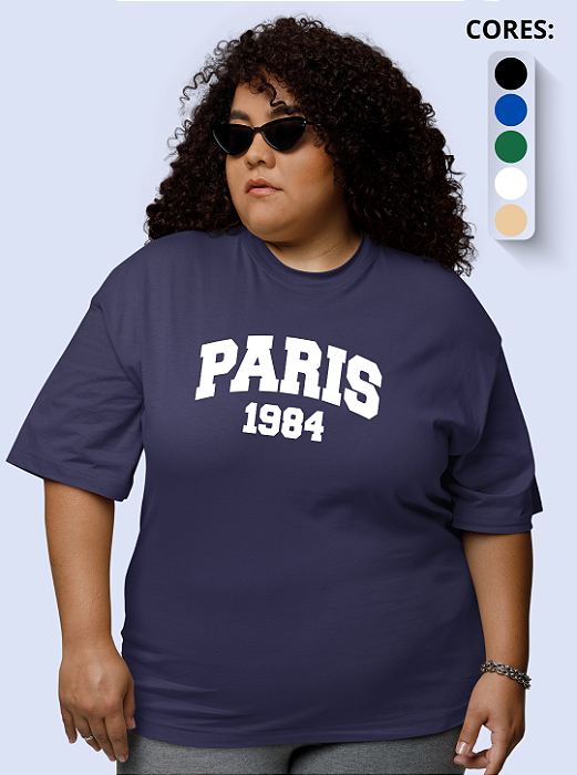 T-shirt Plus Size Feminina "Paris 1984"