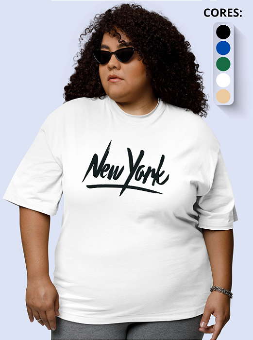 T-shirt Plus Size Feminina "New York"