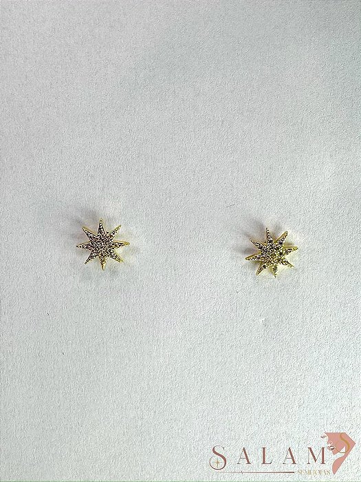 Brinco estrelado cravejado