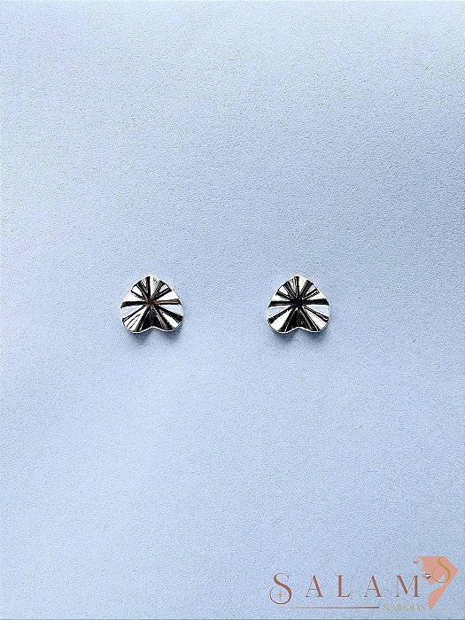 Brinco coração chapa