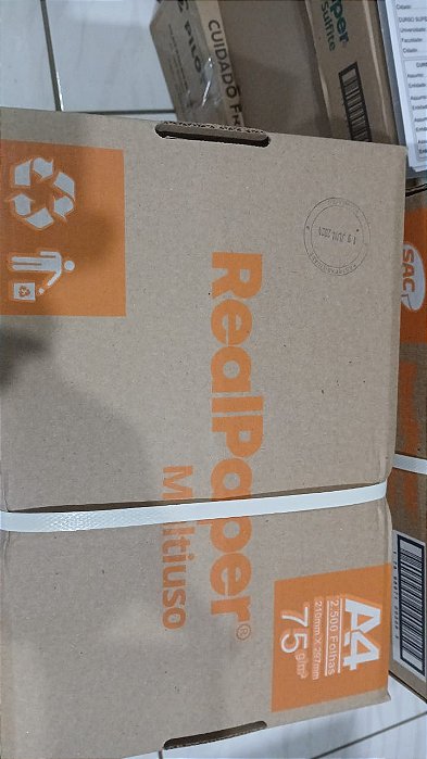Caixa de Papel A4 c/ 05 Resmas (2500 folhas) Real Multiuso