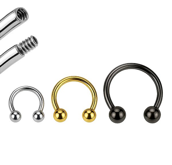 Piercing Ferradura basica (Titânio)