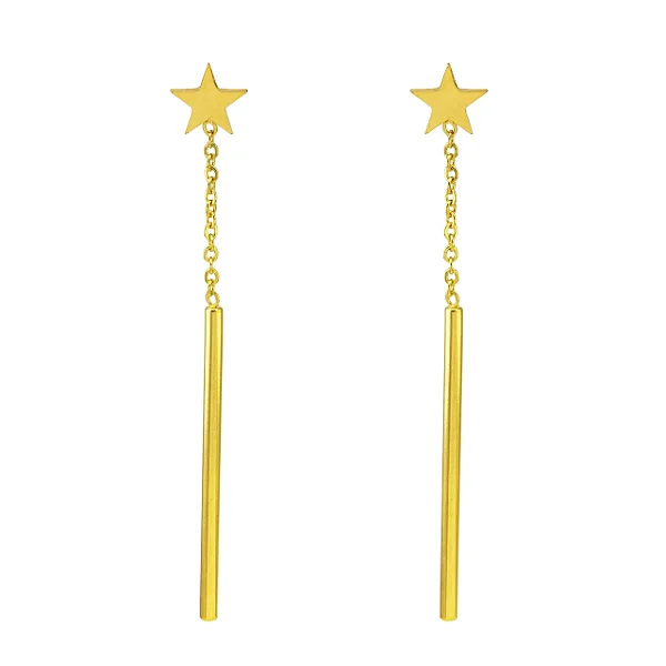 PAR de brinco estrela corrente (aço cirurgico)