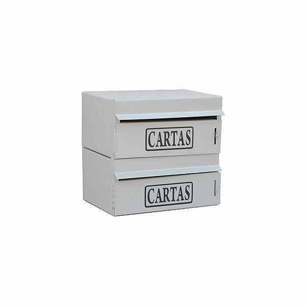 Caixa Correio Condomínio 2 Módulos - 15x23x22 para muro (abre pela frente)