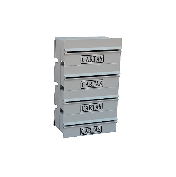 Caixa Correio Condomínio 4 Módulos - 15x23x44 para muro