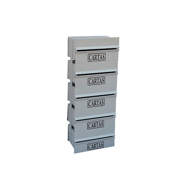 Caixa Correio Condomínio 5 Módulos - 15x23x55 para muro