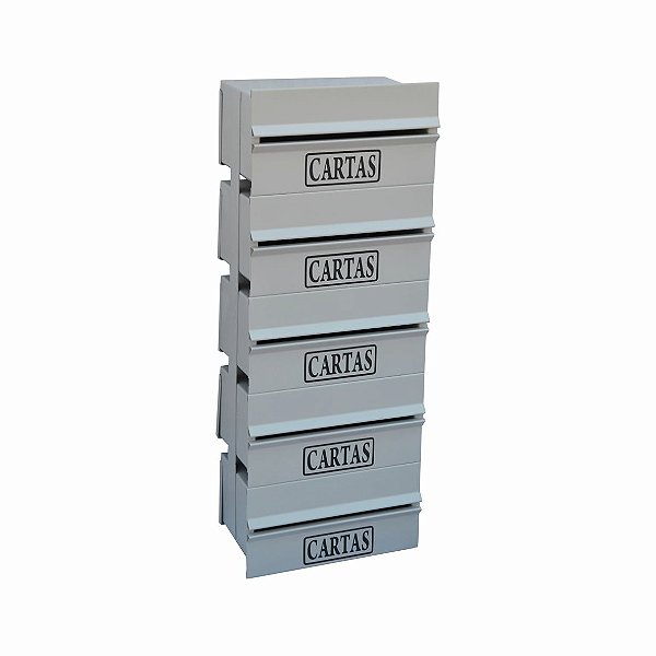 Caixa Correio Condomínio 5 Módulos - 15x23x55 para muro