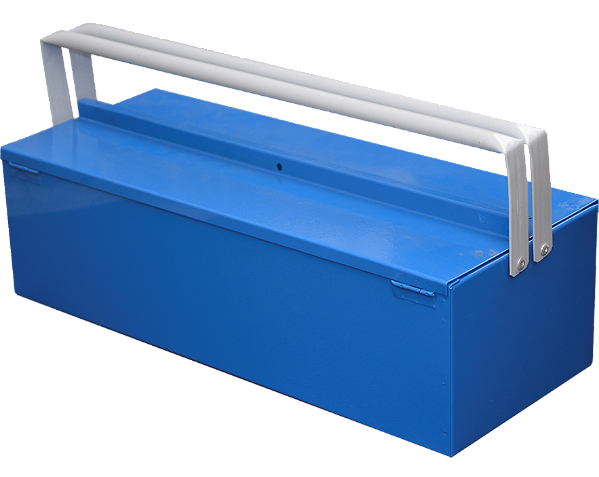 Caixa de Ferramentas com Alça em Tubo e Suporte para Parafusos - 50x18x14cm