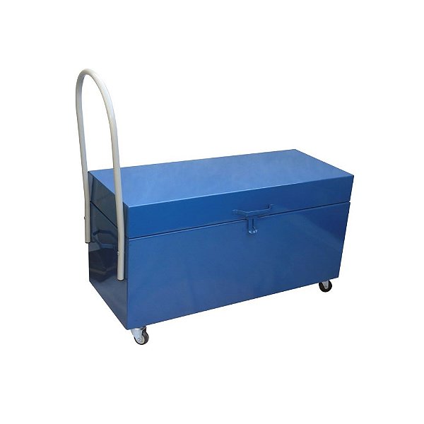 Caixa de Ferramentas Baú com Alças e Rodas - 50x28x33cm