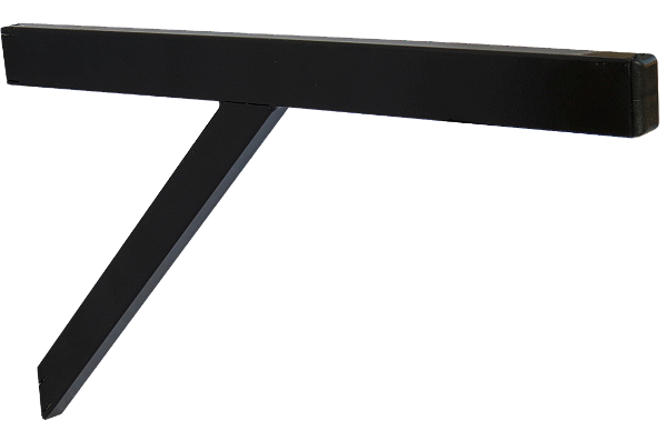 Suporte para Chumbar com Reforço Preto 50cm  -  O Par
