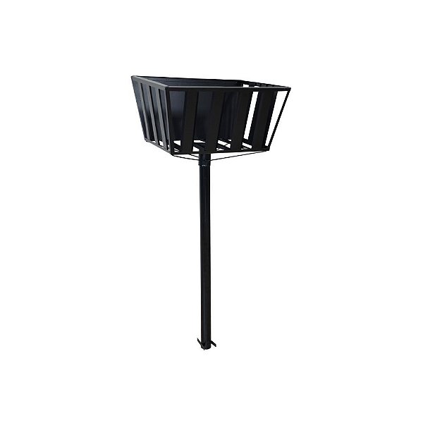 Lixeira em Chapa de Aço com Pedestal