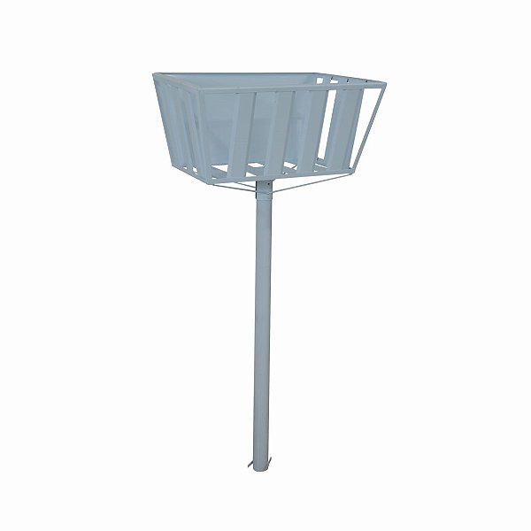 Lixeira em Chapa de Aço com Pedestal