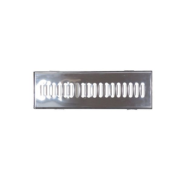 Grelha com Caixilho para Escoamento de Água - Aço Inox 15x50cm