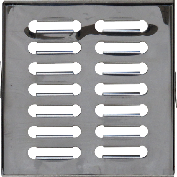 Ralo com Caixilho para Escoamento de Água - Aço Inox 20x20cm