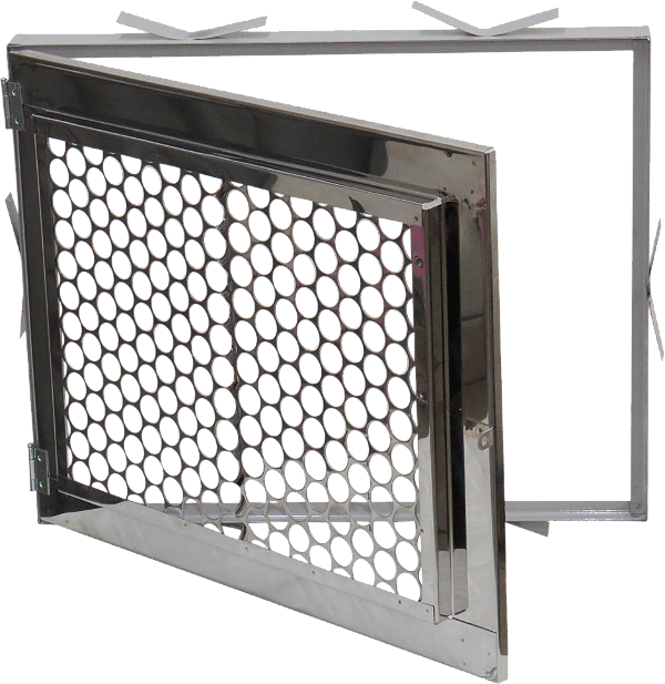 Protetor para Hidrômetro Frente Inox em tela - Embutir  40x60cm