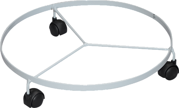 Suporte para Botijão Simples C/ Rodas Branco