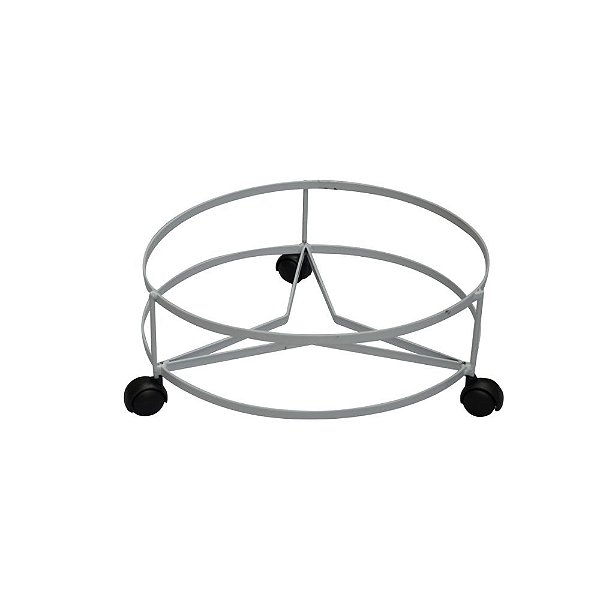 Suporte para Botijão Reforçado C/ Rodas Branco