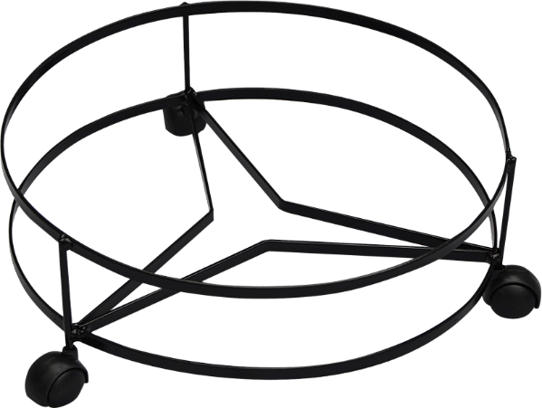 Suporte para Botijão Reforçado C/ Rodas Preto