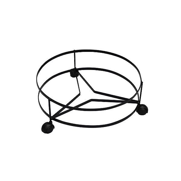 Suporte para Botijão Reforçado C/ Rodas Preto