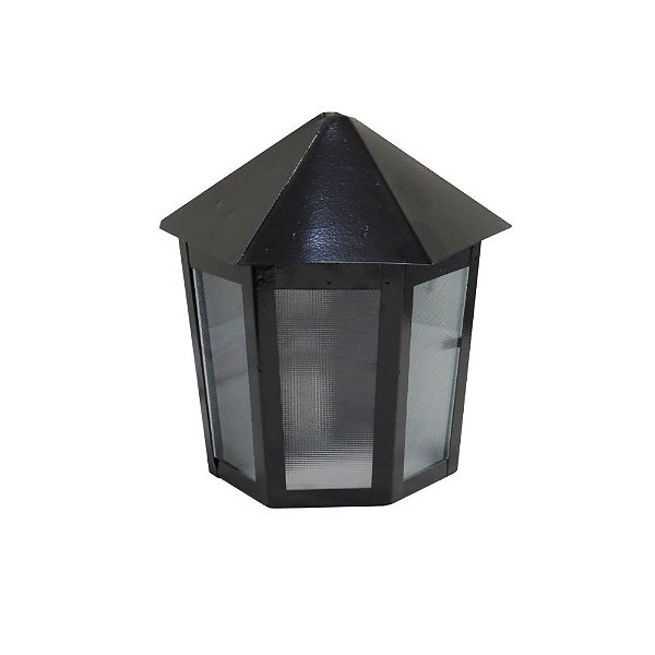 Luminária Veneza P/ Parafusar na Parede - Preta
