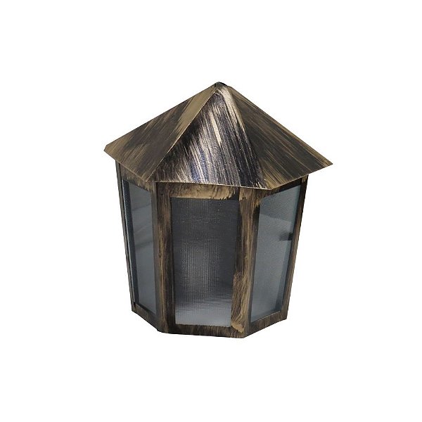 Luminária Veneza P/ Parafusar na Parede - Ouro Pincelado