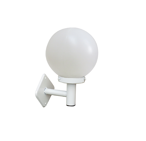 Luminária Globo Pequeno C/ Braço Reto - Branca